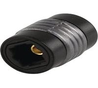 Valueline AC-063 Adaptador de Cable - Adaptador para Cable (Toslink, Toslink, Negro, Hembra/Hembra, Oro, De plástico)