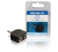Valueline Divisor de Audio 3,5 mm Plug -2X Socket Negro [VLAB22945B]