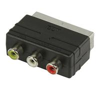 Valueline VLVP31901B adaptador de cable SCART 3 x RCA Negro - Adaptador para cable (SCART, 3 x RCA, Male connector/Female connector, Negro), para Televisión