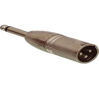 Valueline XLR-3MJPM - Adaptador XLR MONO 3 Pines Macho - Jack 6.35mm Macho (plata), Bronce