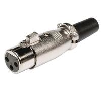Valueline XLR Plug with Clamp XLR 3p Negro, Plata - Conector (Negro, Plata)
