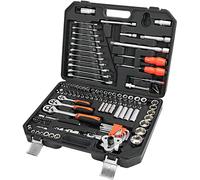 ValueMax 122 Piezas Juego de Vasos para Llaves Carraca, incluye Llave de Trinquete, Ideal para Bricolaje, Reparación o Trabajos Mecánicos