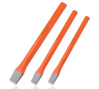 Valuemax 3-Piezas Juego de Cinceles de Albañil, Cortafrío Plano de Acero Cr-V, Cincel Frío (10 mm, 12 mm, 16 mm), para Roca/Piedra/Albañilería/Cemento/Mortero/Construcción