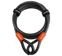 ValueMax Cable de Acero para Bicicleta 213 cm, Candado de Cordón para Bicicleta, Cable de Seguridad con Argollas, Ideal para Muebles de Jardín, Motocicleta