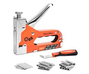ValueMax Grapadora Manual 3 en 1, Grapadora Tapicero, Pistola Grapadora con 3000 Grapas y Quita-grapas, para Madera, Tapicería, Decoración, Muebles