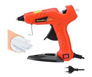 ValueMax Pistola de Pegamento Caliente 30W Pistola Silicona Caliente, 7mm x 100mm,20 Barras de Pegamento Caliente, Mini Pistola de Silicona para DIY, Reparaciones, Madera, Oficinas.