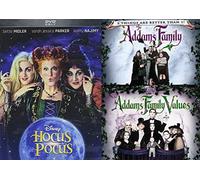 Values Twisted Kooky Disney Hocus Pocus + Addams Family Part 1 & 2 Paquete familiar de películas espeluznantes