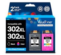 Valuetoner 302 302 XL Multipack Remanufacturado para HP 302 Cartuchos de Impresora 302XL para HP Envy 4525 4520 4527 4524 OfficeJet 3831 5230 3830 5220 4655 3835 3834 Deskjet 3630 3830 3830 3830 3834