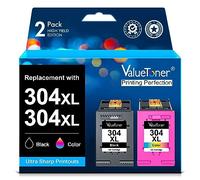 Valuetoner 304 XL Multipack Cartuchos de Impresora Remanufacturados Compatible para HP 304 Cartuchos de Impresora para HP Envy 5030 5010 5000 5020 5032 Deskjet 2630 3750 3730 2622 2633 3720 3760 (2