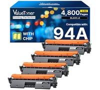 Valuetoner - Cartucho de tóner compatible con HP 94A CF294A para impresora Laserjet Pro MFP M148dw, M148fdw, M118dw, Laserjet M148, M118 (negro, 4 unidades)