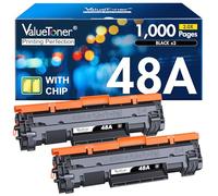 Valuetoner Cartucho de tóner Compatible de Repuesto para HP 48A CF248A 248A Utilizado para Impresora láser Pro M15w M16a M15a M16w MFP M31w M30w M29w (Negro, Paquete de 2)
