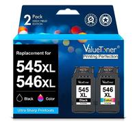 Valuetoner Cartuchos de Tinta para Canon PG-545XL CL-546XL para Canon PIXMA MX495 MG2555 iP2850 MG2950 MG2550 MG2900 MG2500 MG2450 MG2455 iP2800 (1 Negro, 1 Tricolor)