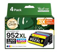 Valuetoner Cartuchos de tinta remanufacturados de repuesto para HP 952 XL 952XL de alto rendimiento para impresora Pro 8710 8720 7740 8740 7720 8715 8702 (1 negro, 1 cian, 1 magenta, 1 amarillo, 4