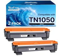 Valuetoner TN1050 TN-1050 Tóner Compatible con Brother TN-1050 TN1050 para Brother MFC-1910W DCP 1610W DCP-1510 HL-1110 DCP-1612W HL-1210W MFC-1810 DCP-1512 (Negro, 2 Unidades)