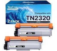 Valuetoner TN2320 TN-2320 Tóner Compatible con Brother TN2320 TN2310 Negro Tóner para Brother HL-L2340DW Toner MFC-L2700DW MFC-L2700DN MFC-L2720DW DCP-L2520DW HL-L2360DN DCP-L2540DN (2 Negros)