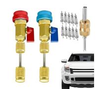 Valve Core Remover, R134a AC Repair Tool Kit | Quick Disconnect Air Conditioning Piston Disassembly Tool Non Slip Refrigeration Tire HVAC System Maintenance Service Use Set