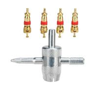 Valve Core Tool - 1.89 Inch Multi Function Valve Core Tool | Iron Zinc Plated Remover - Lightweight 20g Tools Set for Tire Valves Repair and Maintenance, Ideal for Mechanics and Quick Roadside Fixes