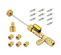 Valve Core Tool, HVAC Core Installer, Copper Disassembly Set, Fast Valve Removal with Connector & Spare Cores, Portable Kit for Air Conditioning Refrigeration Repair Maintenance