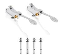 Válvula a pedal simple para suelo LukLoy, cromo pulido (2 paquetes)