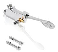 Válvula a Pedal Simple para Suelo LukLoy, Cromo Pulido Válvula de Agua Operada con el Pie para Cocina y Baño (1 paquete)