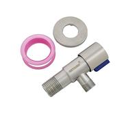 Válvula angular de 1/2" de entrada y 3/8" de salida for llenado de inodoro, grifo for lavabo, calentador de agua, accesorios de cocina y baño.(Blue)