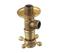 Válvula angular de latón antiguo para baño y cocina, válvula de parada de agua retro con acabado resistente a la corrosión, válvula mezcladora de estilo europeo para suministro de calor y frío, núcleo