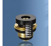 Válvula angular de latón con función de parada de agua y junta de goma para sellado a prueba de fugas - 21 mm x 21 mm accesorio de mamparo para tanques de agua, barra de lluvia