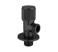 Válvula angular de latón G1/2, válvula de cierre de agua, grifo de baño, fregadero de cocina, grifo triangular, regulador de presión de agua, aleación de metal.(schwarz)