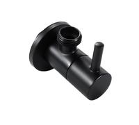 Válvula angular de latón negro G1/2, entrada de agua for calentador de agua, grifo de baño estilo europeo, 1 unidad