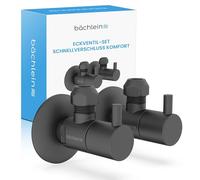 Válvula angular de liberación rápida Comfort negro mate [juego de 2]