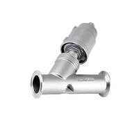 Válvula Angular Neumática De Acero Inoxidable 304, DN15/20/25/32/40/50, 1,5" 2", Con Triple Abrazadera En Forma De Y, Accionada Por Aire, For Gas, Petróleo Y Agua.(DN50-K64mm,TYPE-A_NORMALLY CLOSE)