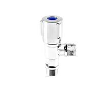 Válvula Angular Para Grifo Grifo de válvula angular, parada agua, Control llenado inodoro, interruptor grifo for baño, accesorios cocina, 2 uds(Silver-Single)