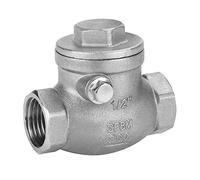 Válvula Anti - Retorno DN15 1/2" Acero Inoxidable 304, Rosca Hembra, 200PSI WOG - Evita Reflujo y Fugas, Alta Resistencia a la Corrosión y Presión, Ideal para Agua, Vapor y Ace