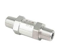 Válvula antiretorno 1pc 1/8 "1/4" 1/2 "NPT BSPT Macho 304 Acero Inoxidable Válvula de retención sin Retorno Aceite de Agua 64 Bar (Size : 1/8", Color : BSP)