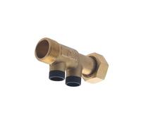 Válvula antirretorno corta de latón con tuerca MH 3/4 | Fabricada en latón bruto, ideal para evitar el retroceso de agua en fontanería y calefacción | Resistente y fácil de instalar | QUICK PLOMBERIE