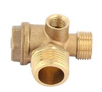 Válvula antirretorno de latón, 3 puertos, compresor de aire, rosca exterior, compresor de aire, conexión de tubería