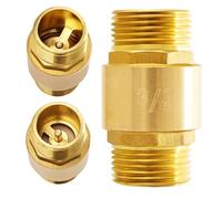 Válvula antirretorno de latón de 3/4 pulgadas con rosca exterior, válvula antirretorno de 3/4 pulgadas AG a AG, válvula de retorno de 3/4", inoxidable e impermeable para bomba, jardín, lavadora