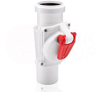 Válvula antirretorno DN 50 mm blanco gris válvula antirretorno KG HT Tubo 7 Ø 50P blanco