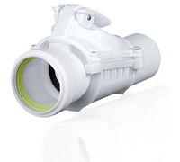 Válvula antirretorno DN 50 mm, color blanco y gris, válvula antirretorno KG HT, tubo 1, diámetro 50 A, color blanco