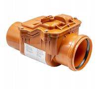 Válvula antirretorno KG DN 110 para tuberías de evacuación - Válvula de retención con seguridad antirretorno - Instalación fiable para conducciones domésticas e industriales