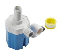 Válvula automática de nivel de agua de 1,27 cm para tanques de agua con interruptor flotante integrado, controlador de reabastecimiento de entrada superior/lateral de plástico para industrial y civil
