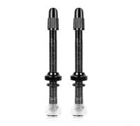 Válvula Bicicleta Aluminio 60mm Extensor para presta Válvula | Aleación aluminio aeroespacial, ligero 60mm, ideal para ruedas carbono, anodizado anti-corrosión(Black - 60MM)