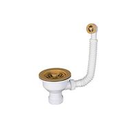 VÁLVULA CESTA COLOR CON REBOSADERO PARA TAPA TIPO "TEKA" Ø115 PARA COCINA (1"1/2) (TERRE DE FRANCE)