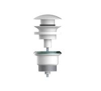 Válvula Clic-Clac Universal para Lavabo - Acabado Cromo o Blanco - Alta Durabilidad hasta 200.000 Ciclos - Instalación Estándar G1¼" (Blanco)