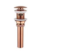 Valvula Click Clack Lavabo Fregadero de lavabo latón for baño, desagüe emergente, agua, tapón residuos for, escurridor, filtro rebote for oro negro(Rose Gold)