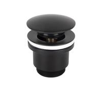 válvula click-clack - válvula negra con tapón grande de 63 mm, fabricada con materiales duraderos, ideal para desagües y fácil instalación.