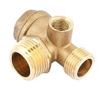 Válvula Compresor de aire-3 puertos Compresor de aire de latón Herramienta de conector de tubo de válvula de retención roscada macho