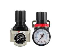 Válvula controladora reguladora de compresor, Control de alivio de presión microneumático AR2000 G1/4'' con conector de instrumento(AR2000 w PMSM20,16MM)