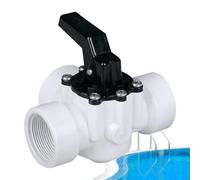 Válvula de 3 vías, compacta, elegante y elegante para comprobar la prueba de piscinas, conjunto de válvulas de spa, intercambio de tuberías de agua con asa, para exterior jardín, patio, utilidad