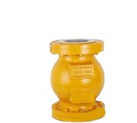 Válvula de abrazadera de tubo neumático con brida de GJ841X-6L, válvula de extrusión de manguera de goma, DN25-250, 1 Uds.(圆形-黄色-DN65)